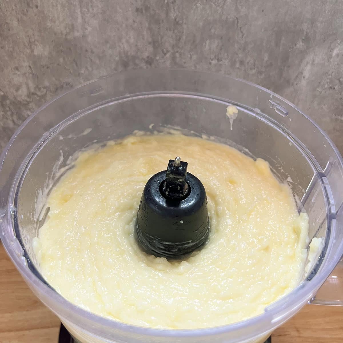 mashed potatoes in a food processor