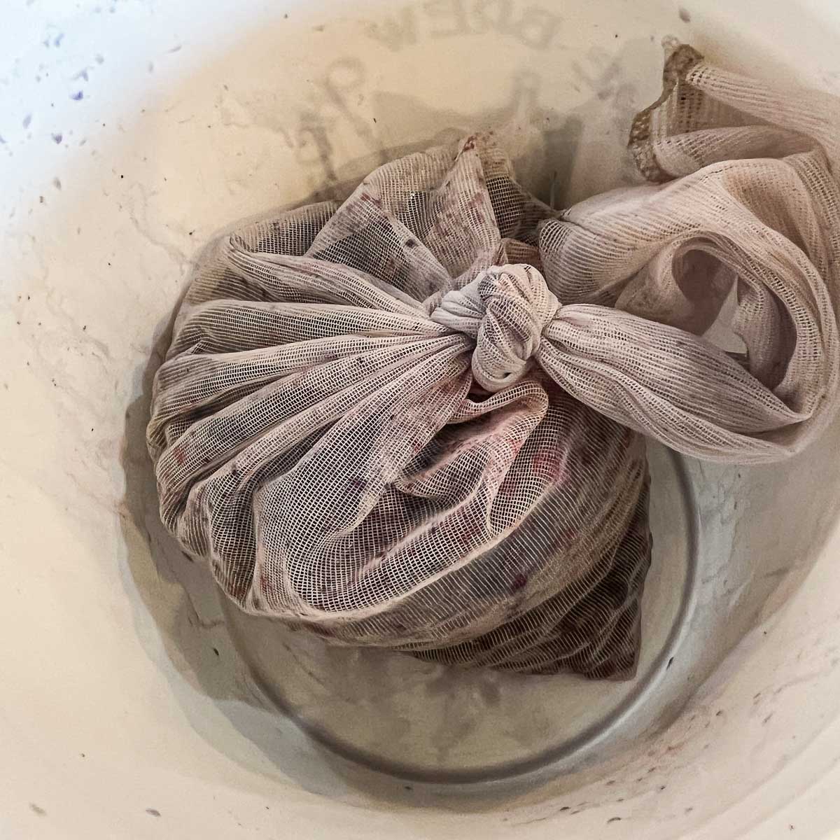 mesh bag tied in a knot