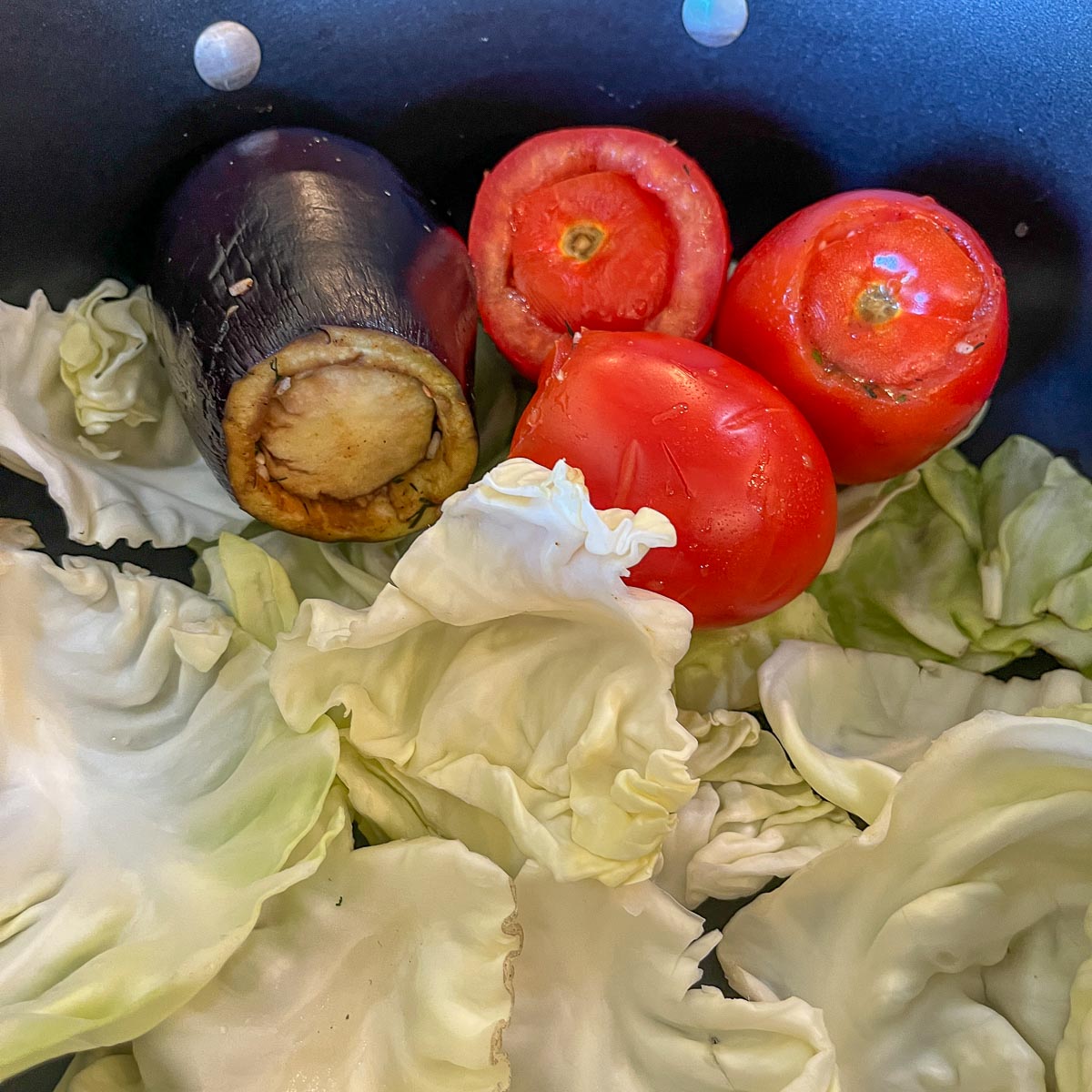 filled dolma veggies in a pot 2