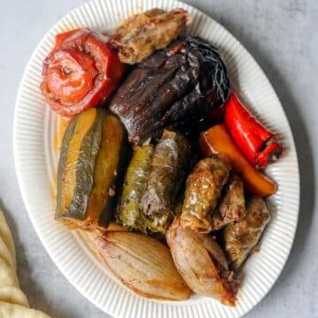 featured image (dolma on a white plate)