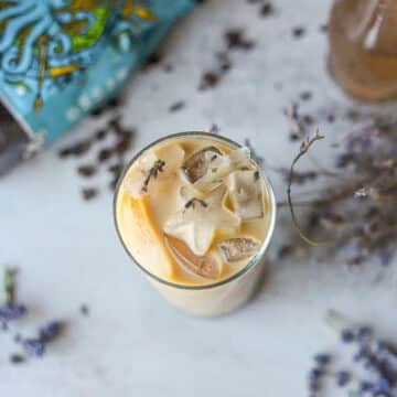 iced lavender latte.