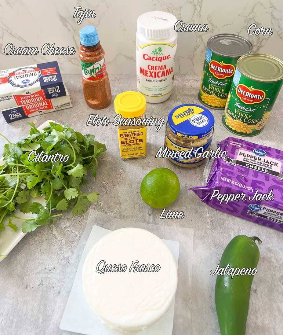 elote dip ingredients.