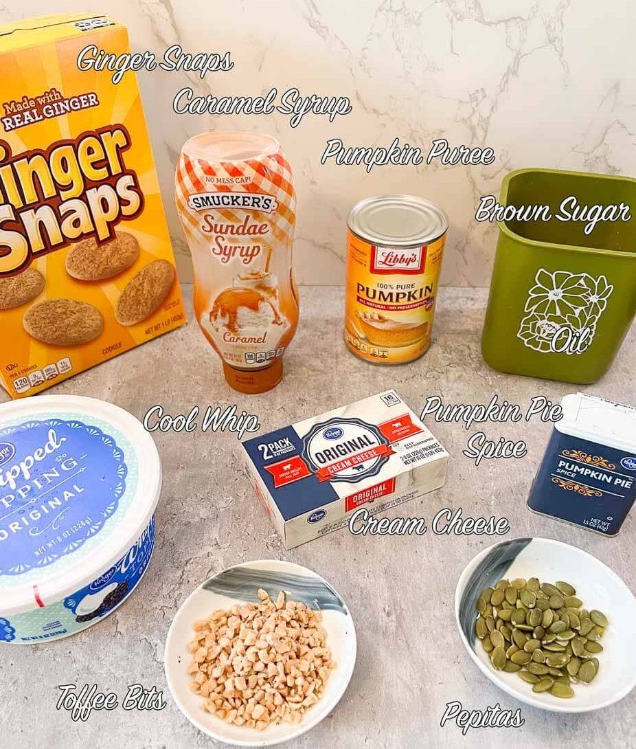 pumpkin cream cheese dip ingredients.