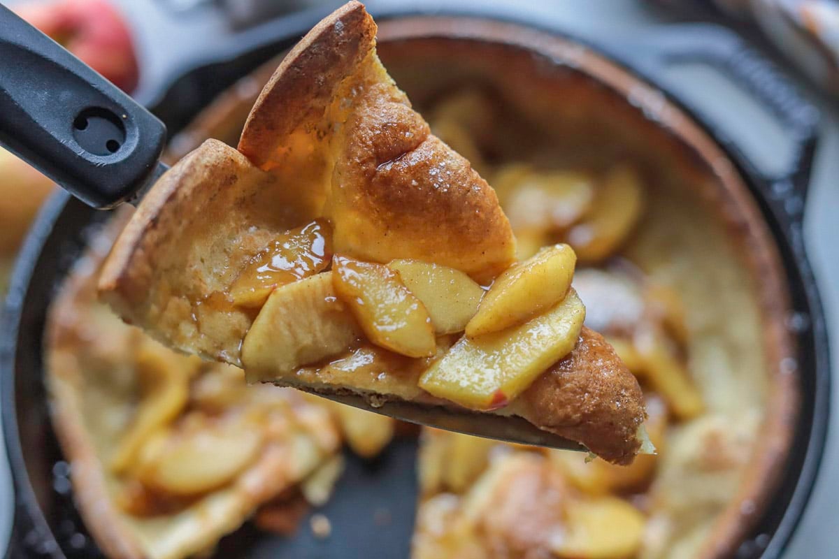 sliced apple dutch baby