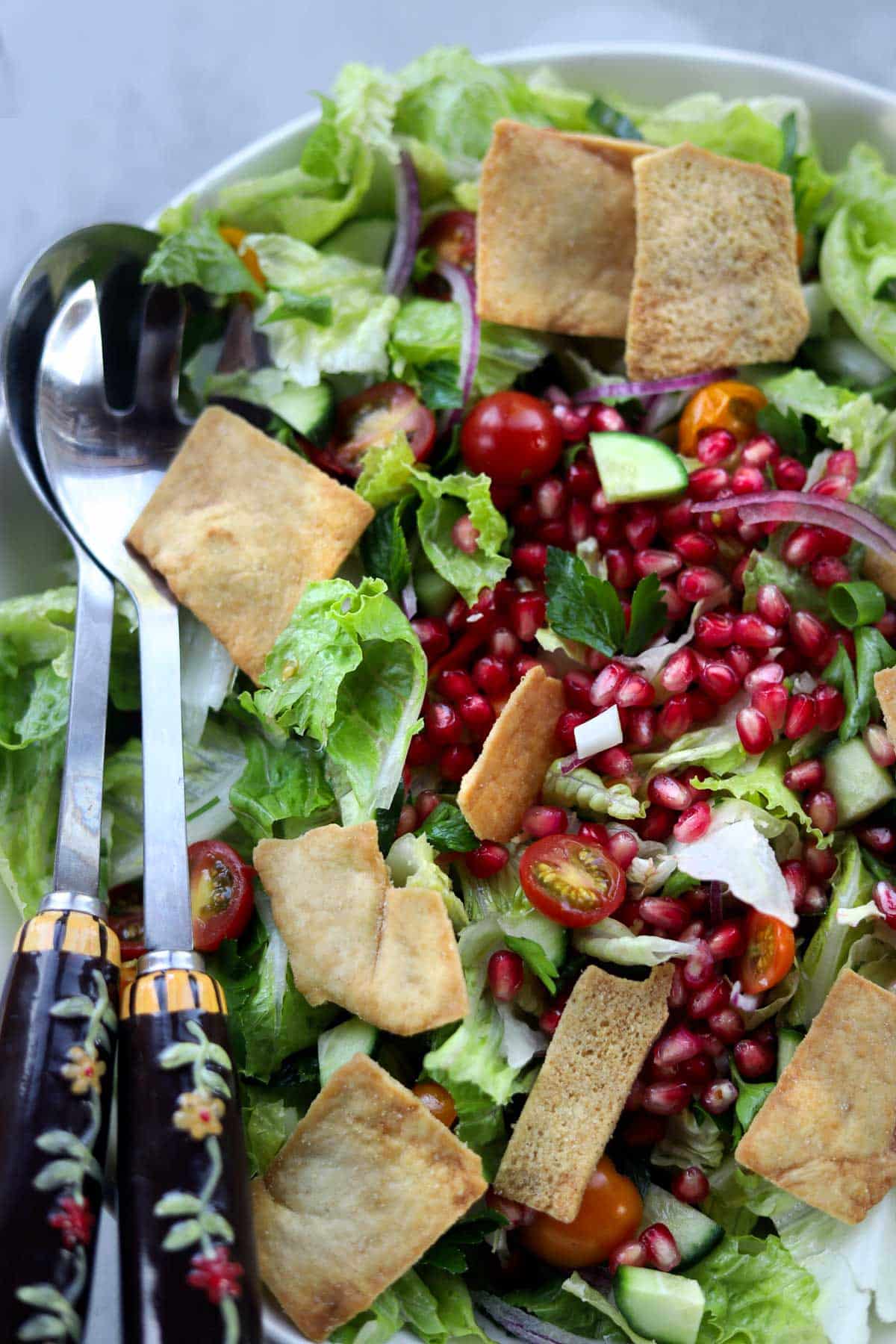 Lebanese fattoush salad