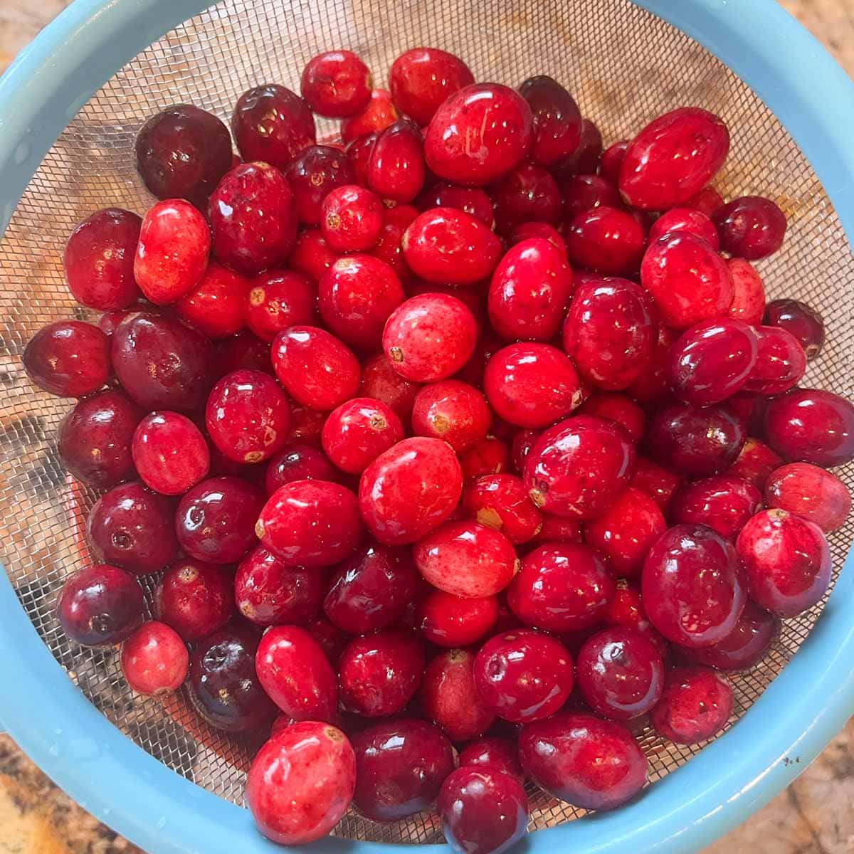 rinsed fresh cranberries