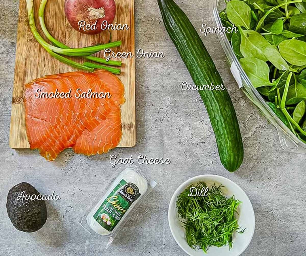smoked salmon salad ingredients
