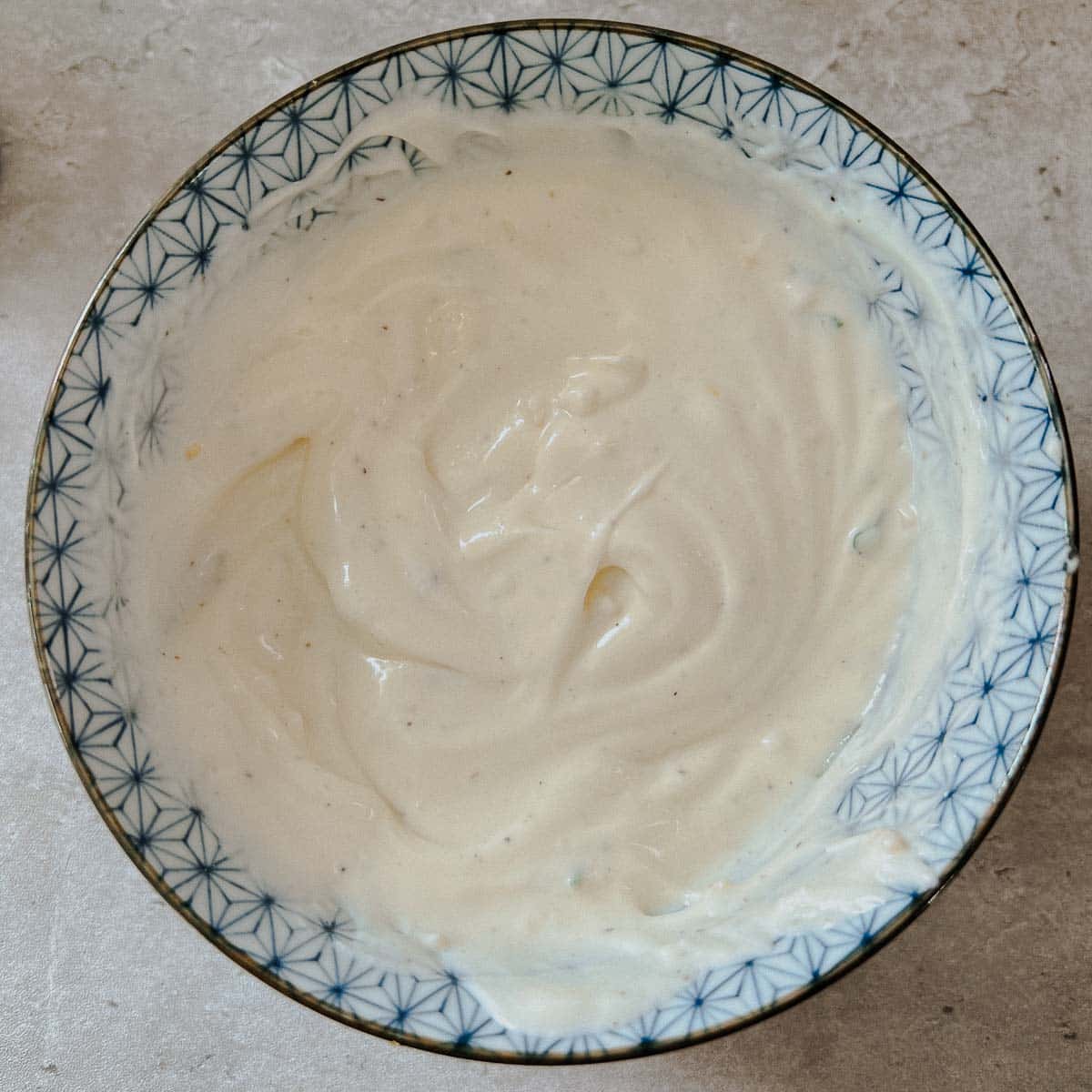 aioli after being mixed