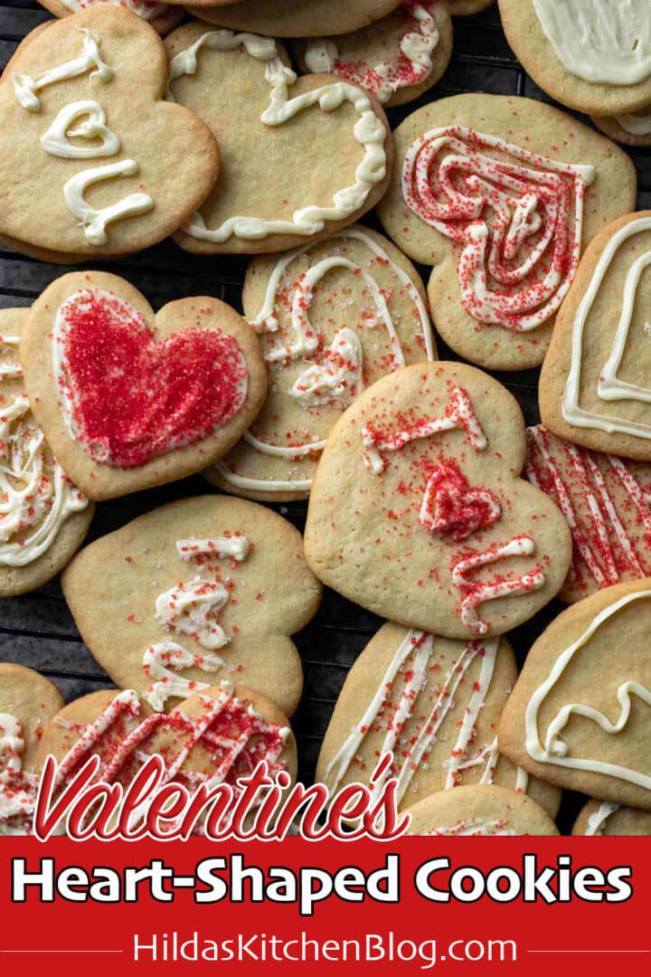 heart shaped cookies, pin