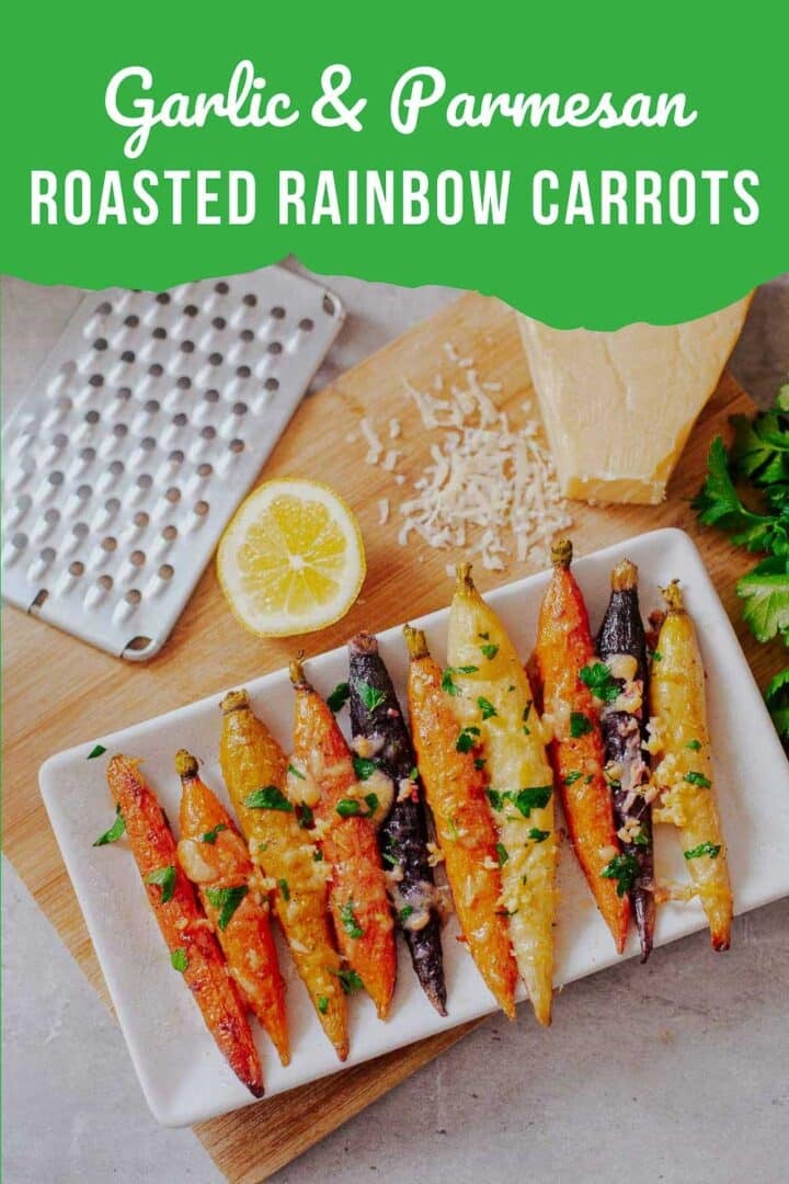 rainbow carrots with parsley