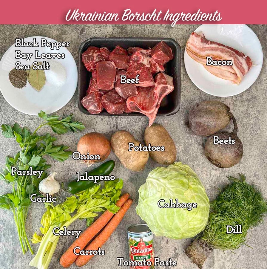 ukrainian borscht ingredients