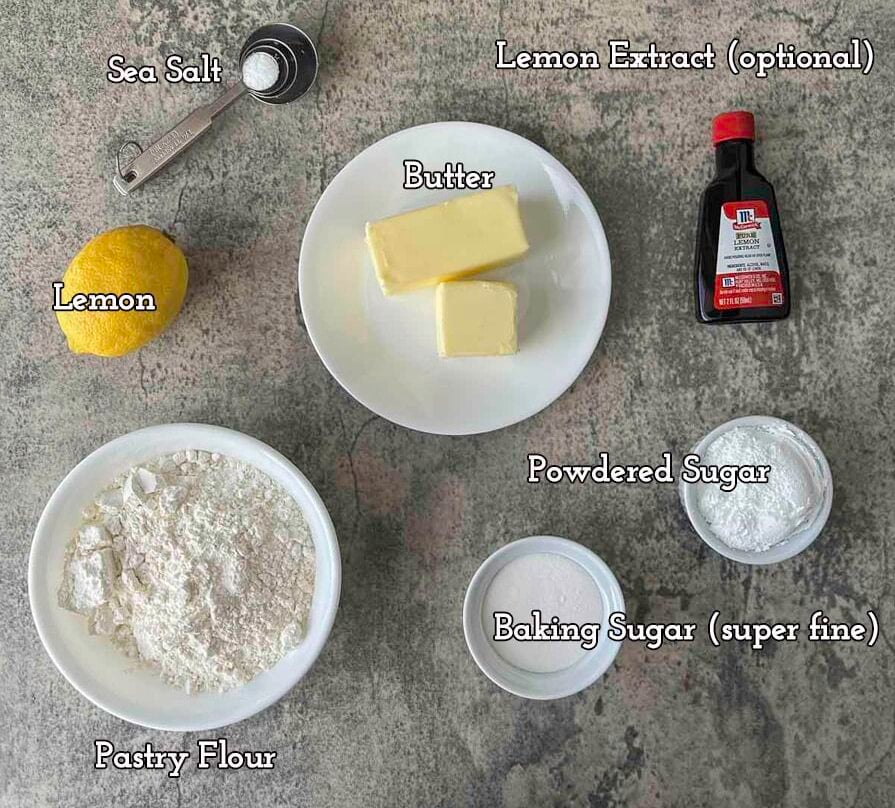 lemon shortbread cookie ingredients
