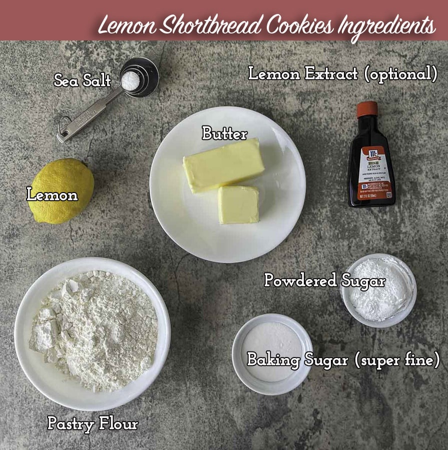 lemon shortbread cookie ingredients