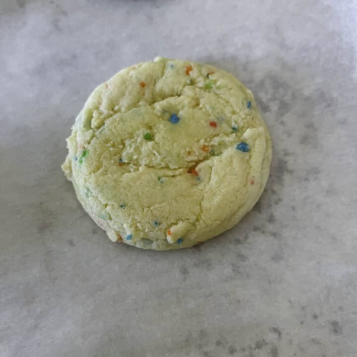 flattened Easter egg cookie