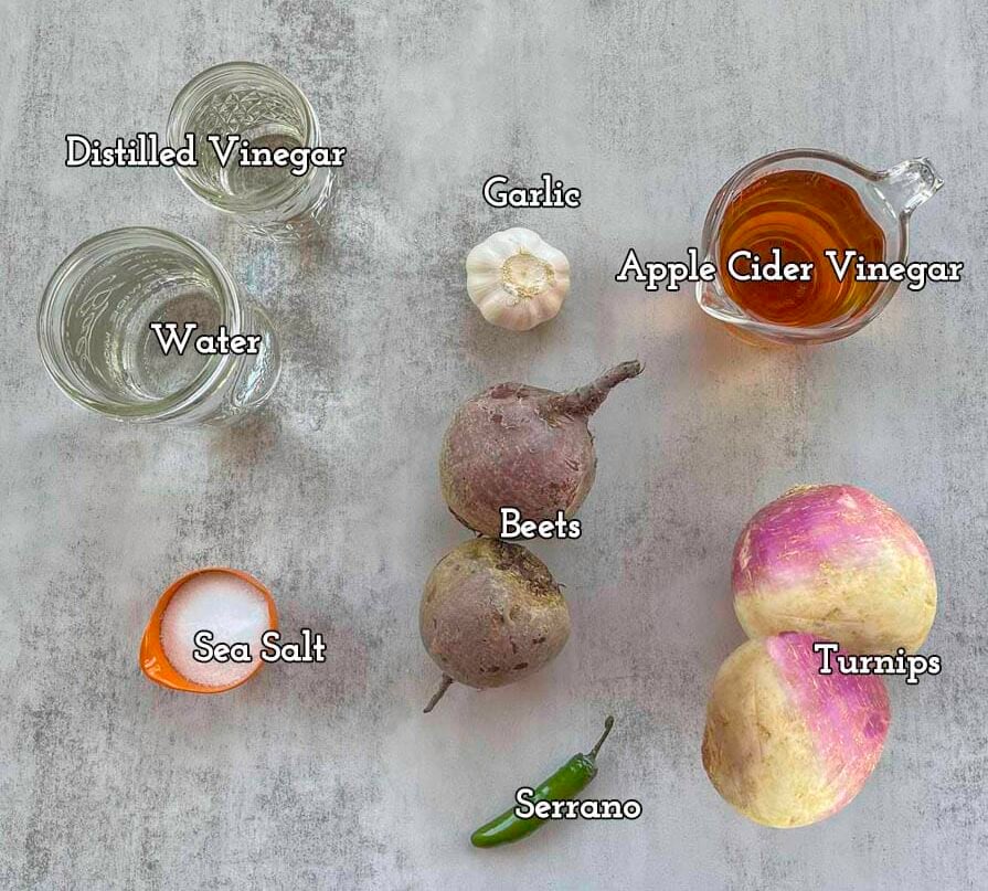 pickled turnips ingredients