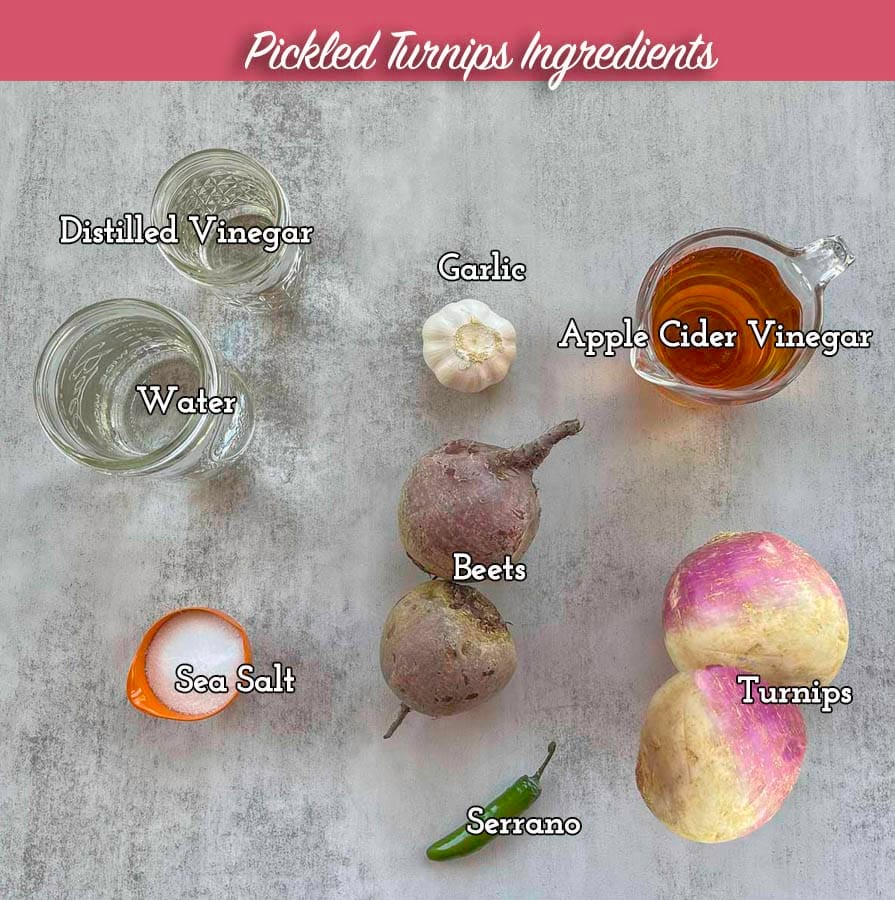 pickled turnips ingredients