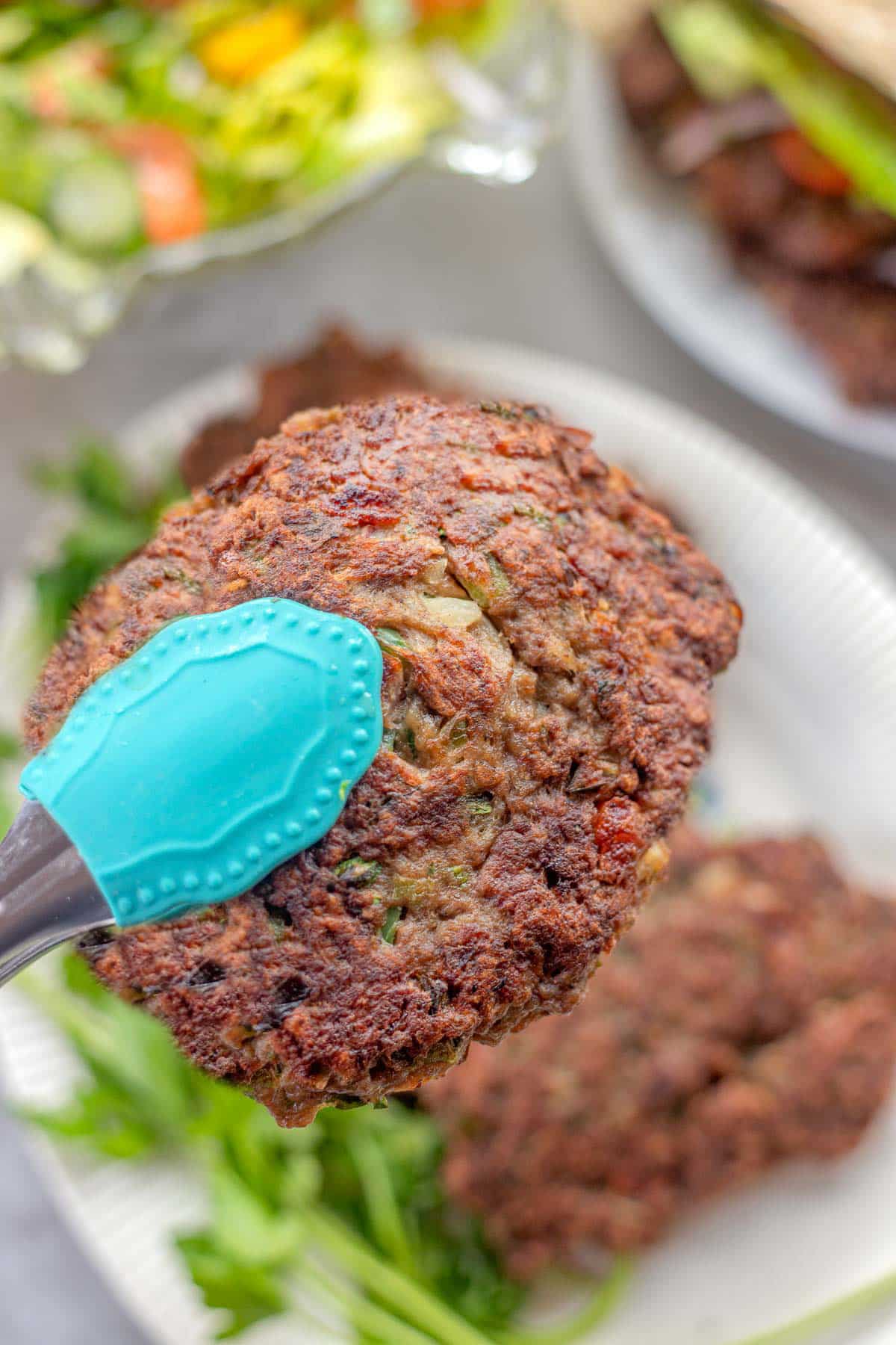 arook (meat patty) being served