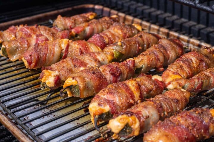 smoked bacon wrapped jalapeno poppers