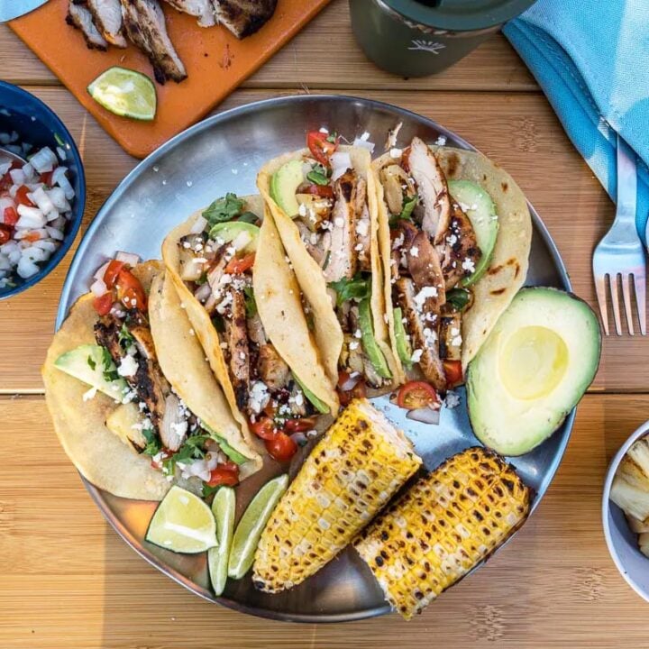 campfire chicken chipotle tacos