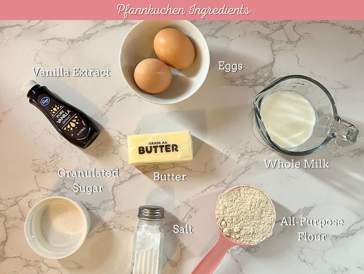 Pfannkuchen ingredients