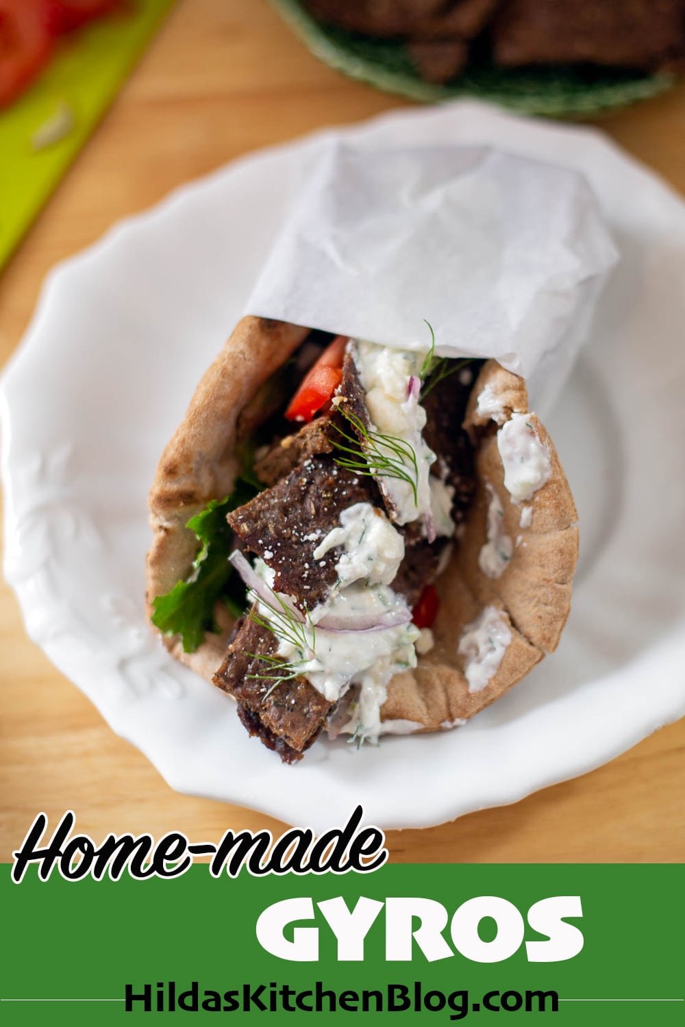 Greek Gyro Pita | Hilda's Kitchen Blog