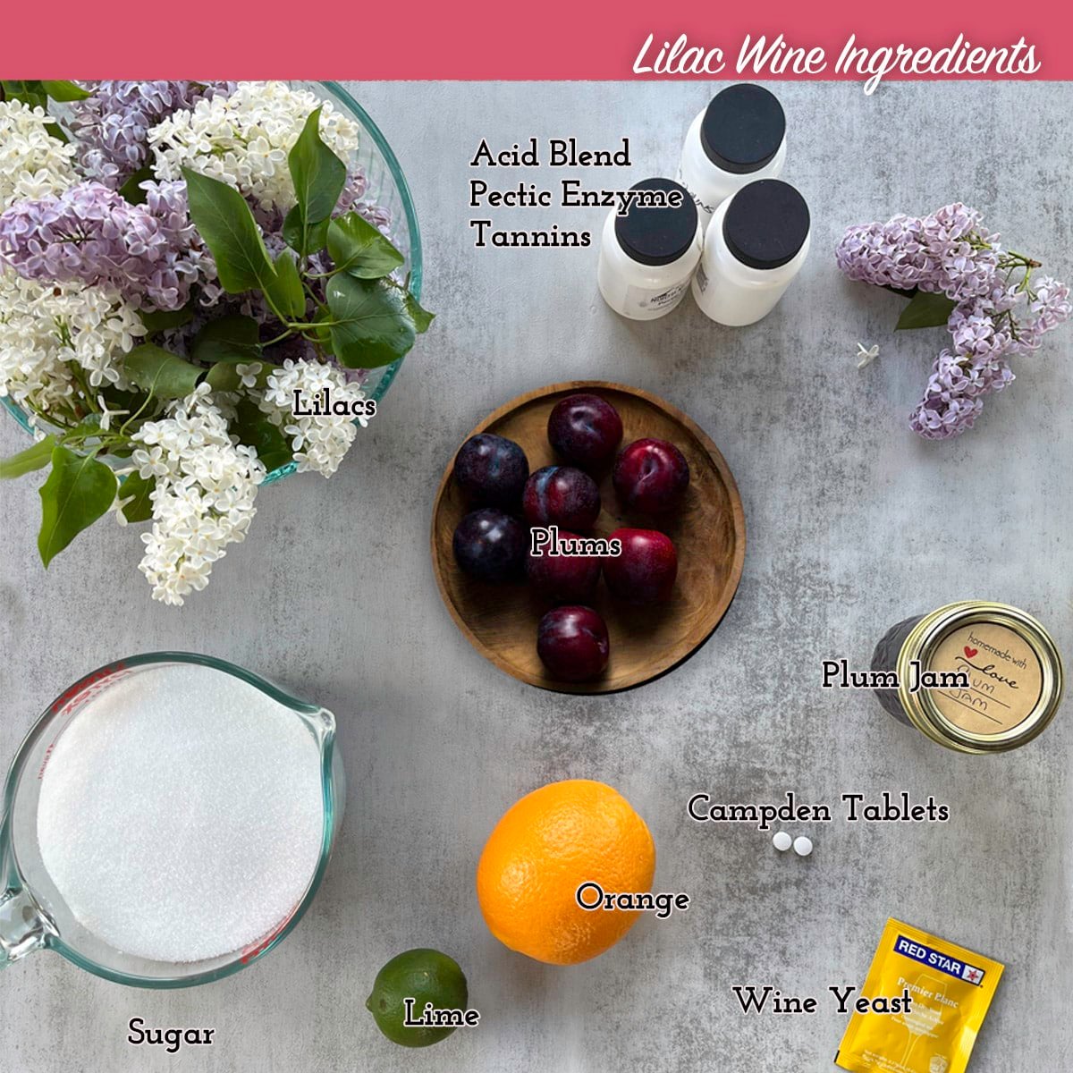 Lilac wine ingredients