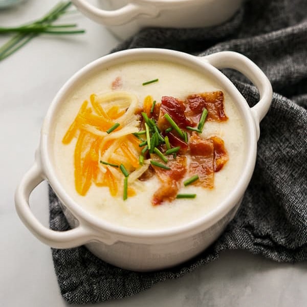 potato soup with bacon and chives