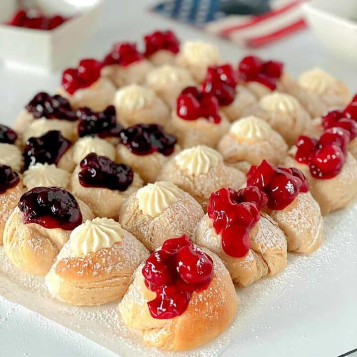 American Flag Cheesecake Biscuit Bombs