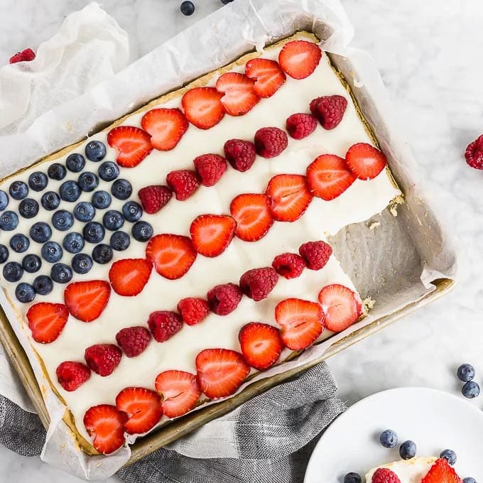 Gluten-Free American Flag Cookie Cake