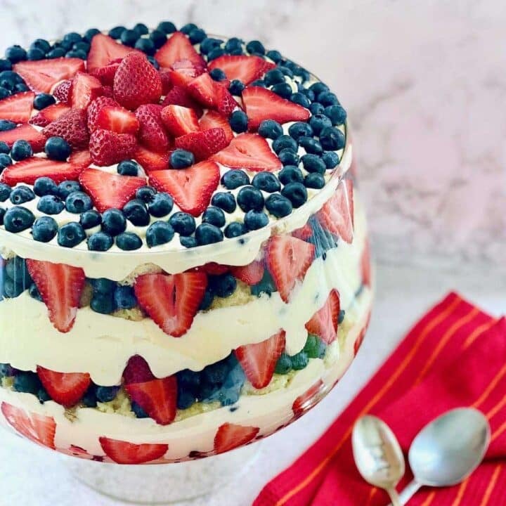 red white and blue trifle