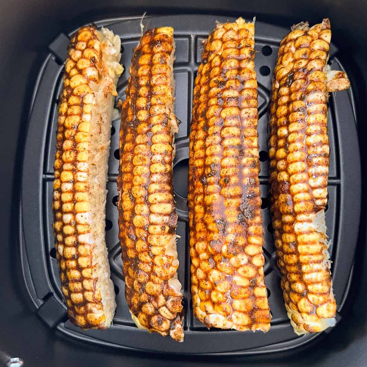 corn ribs in air fryer before cooking