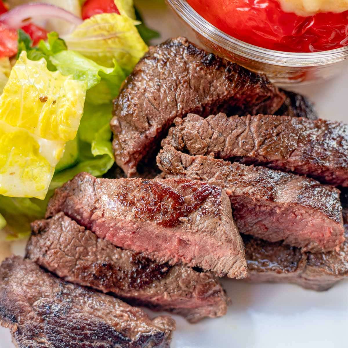 sliced elk backstrap