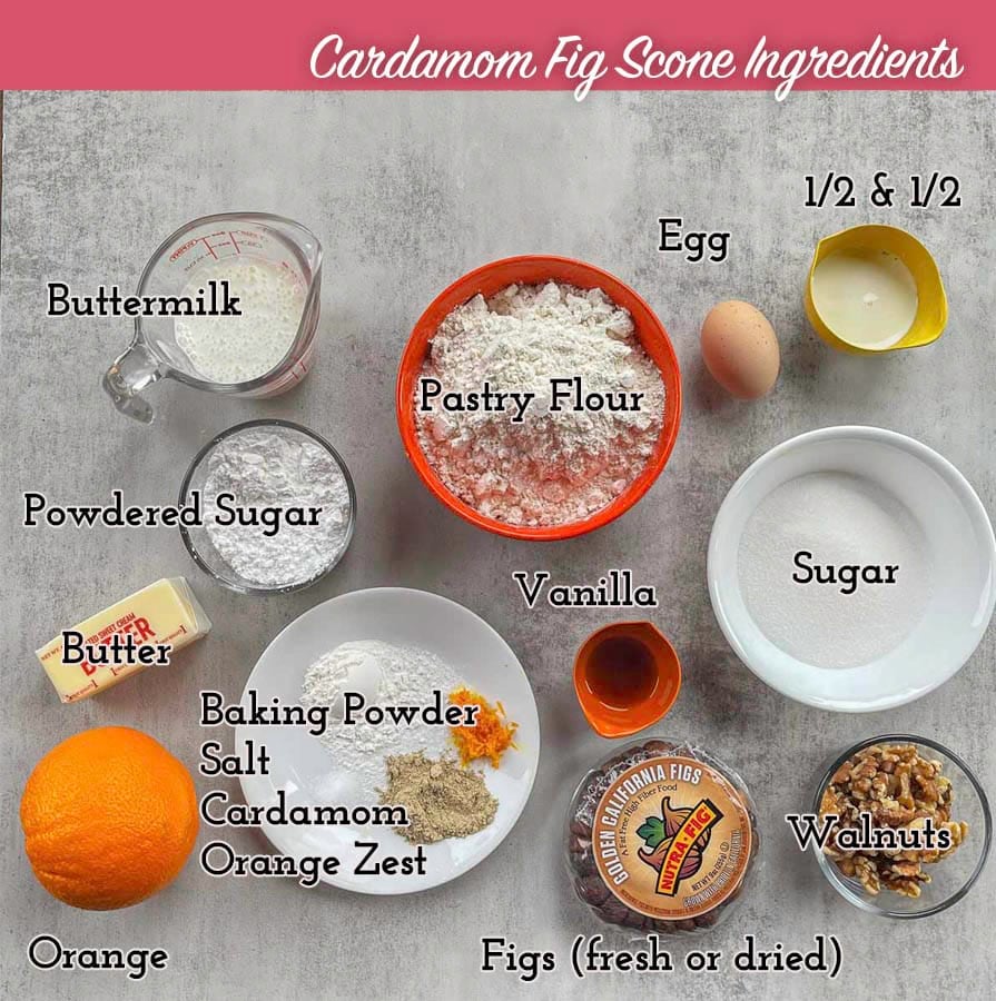 cardamom fig scone ingredients