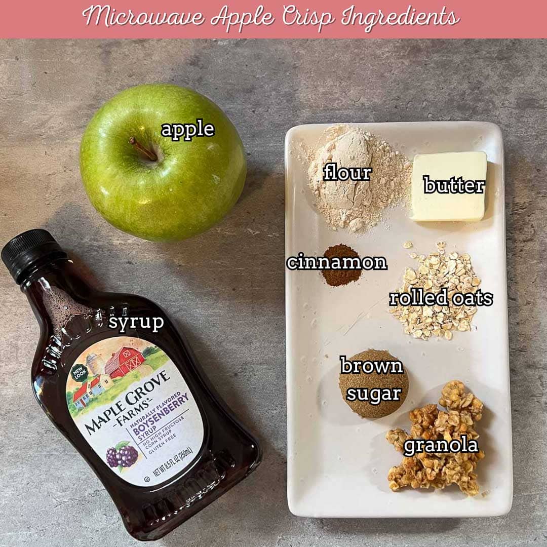 microwave apple crisp in a mug ingredients