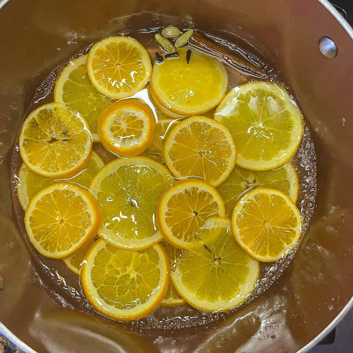 candied orange slices in syrup