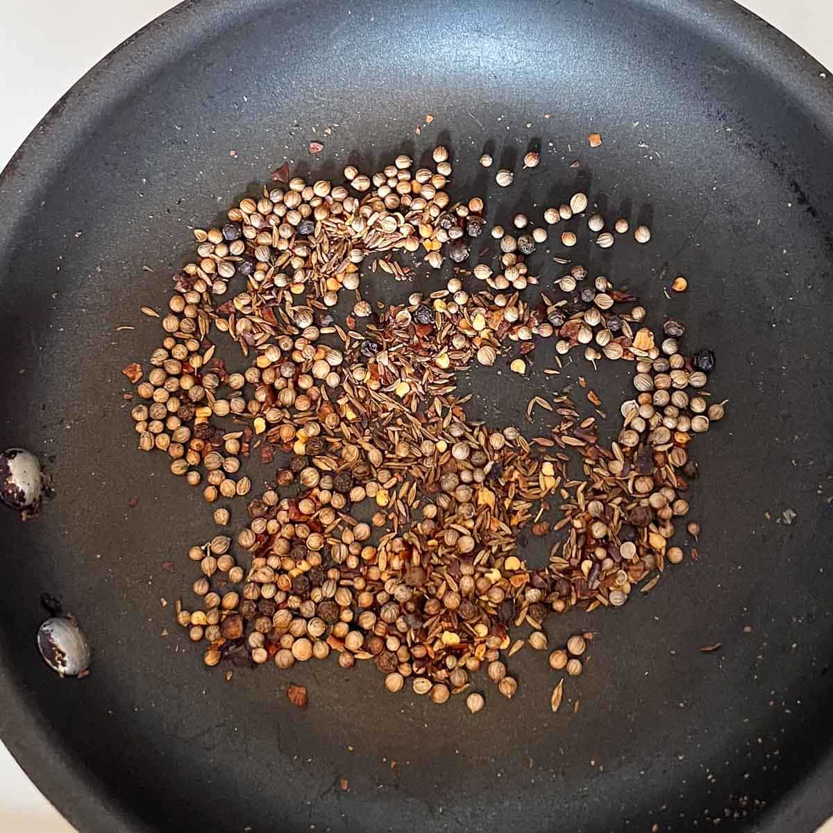 seeds after toasting in pan