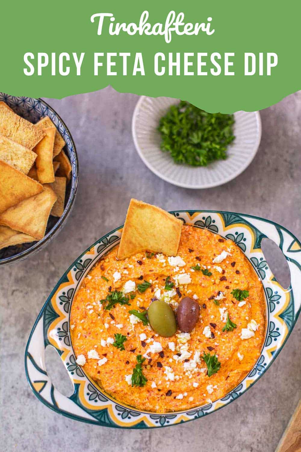 Tirokafteri (Greek Feta Dip) | Hilda's Kitchen Blog