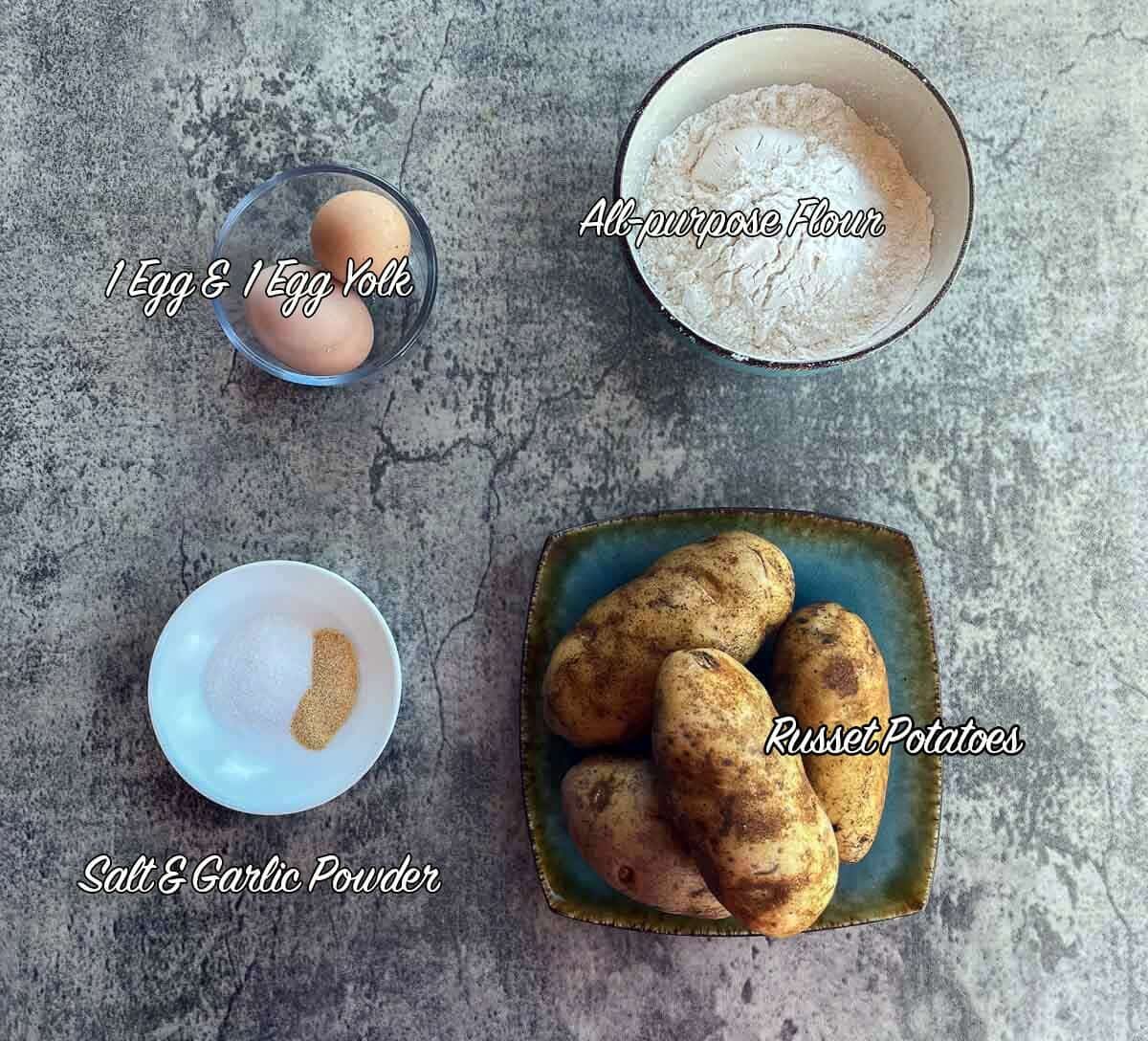 potato pasta ingredients.