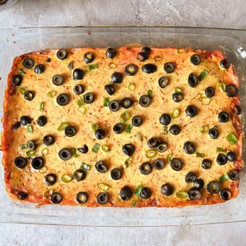 Mexican Bean Dip Recipe (Easy Layered Dip) | Hilda's Kitchen Blog