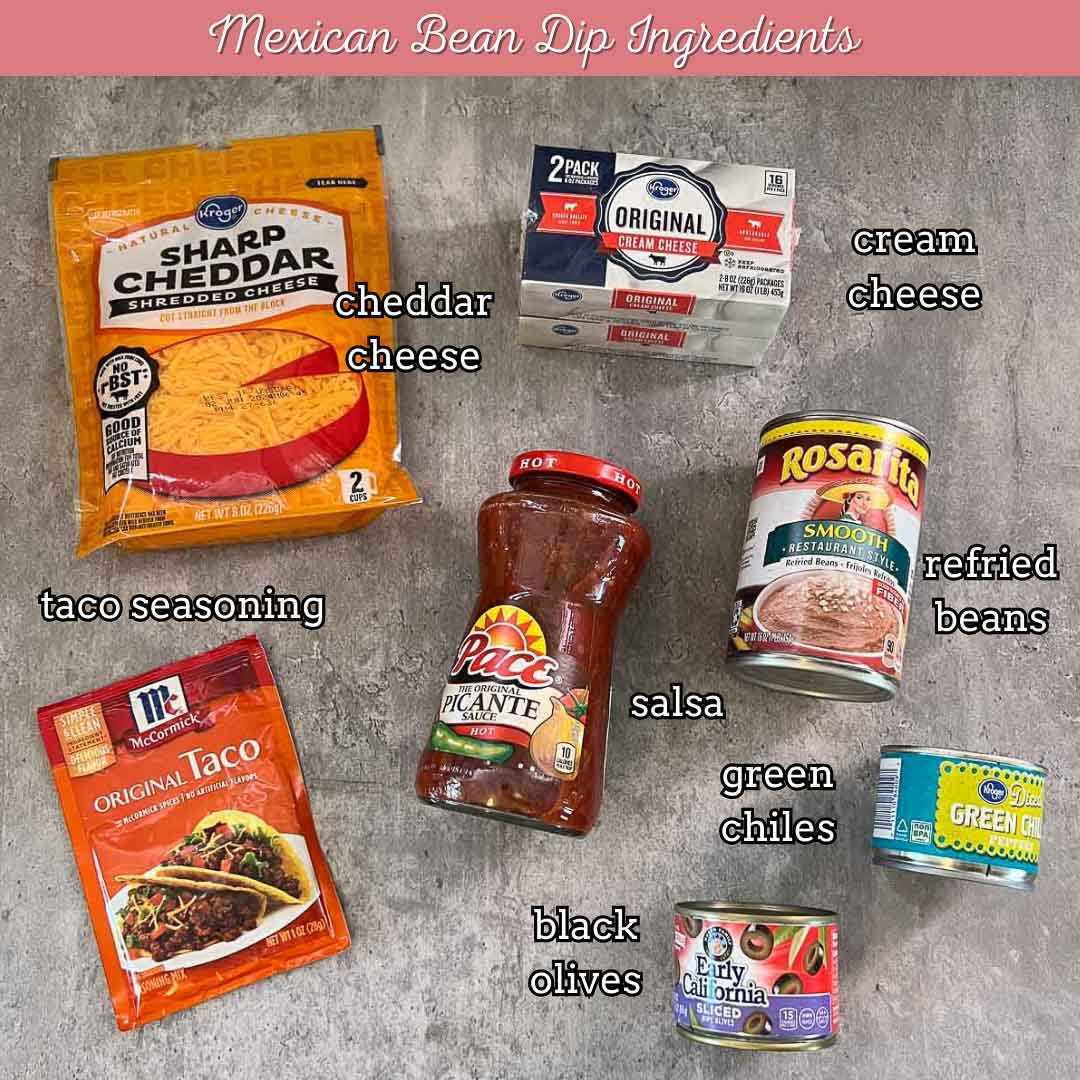 Mexican refried bean dip ingredients