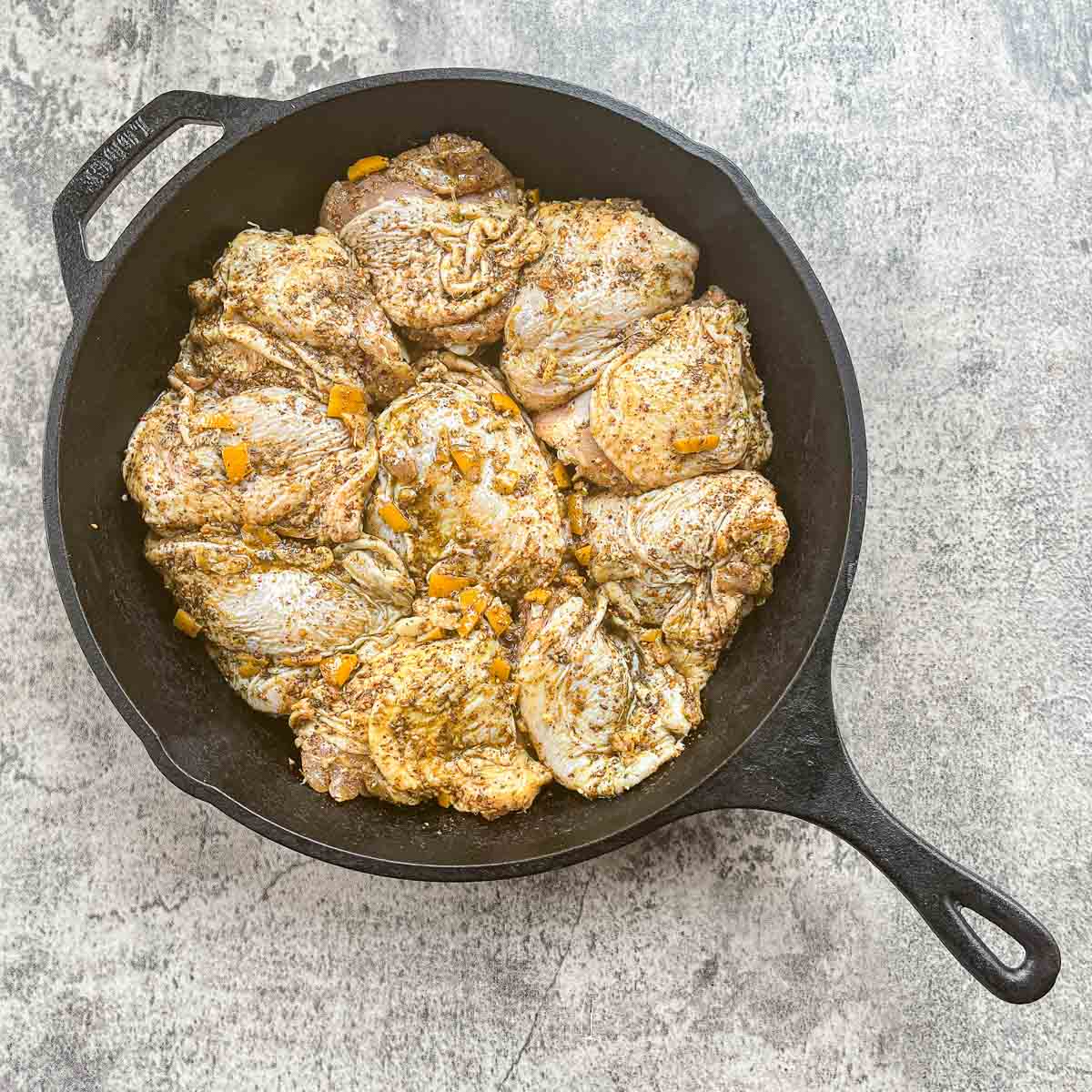 ZAATAR chicken in a pan