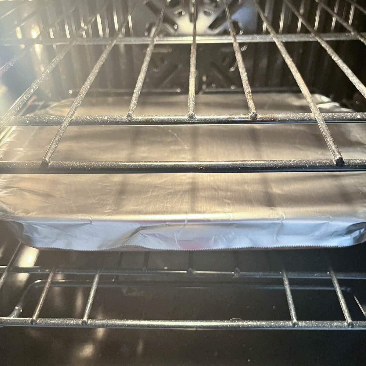 chicken cordon bleu casserole in the oven.