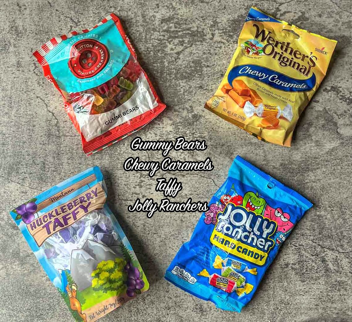 freeze dried candy ingredients.