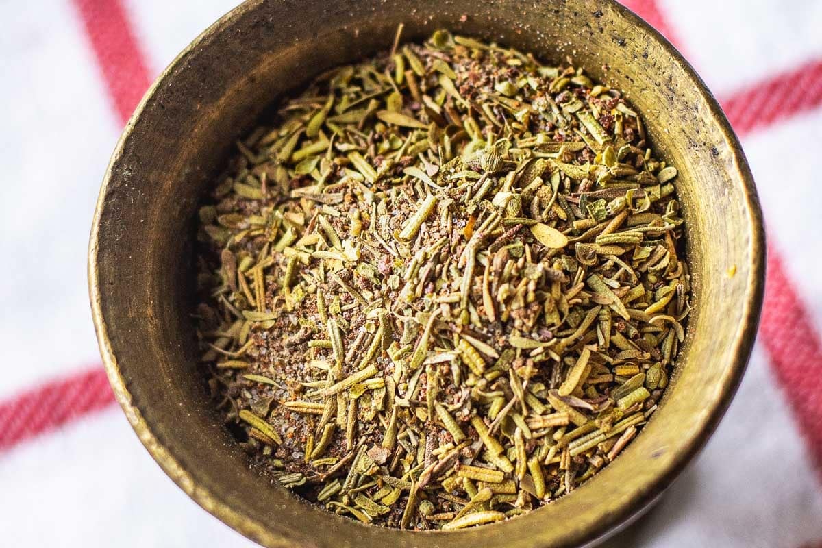 closeup of spices for lamb