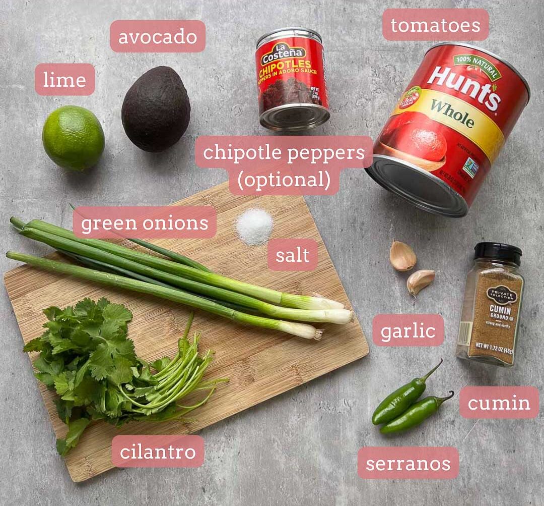 salsa ranchera receta ingredients
