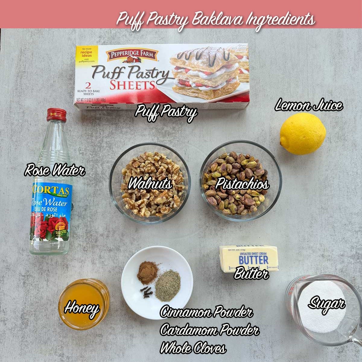 puff pastry baklava ingredients