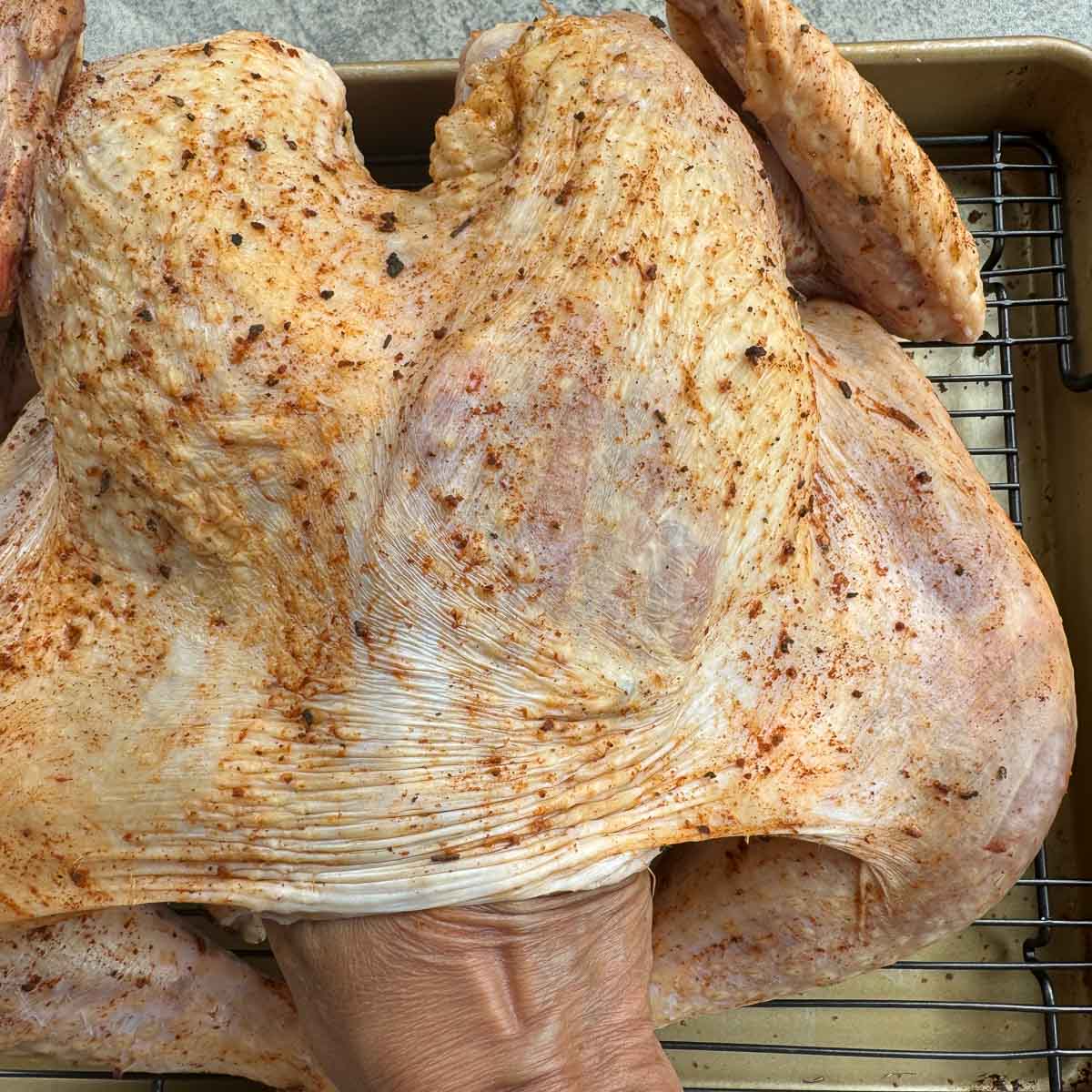 how long to smoke spatchcock turkey