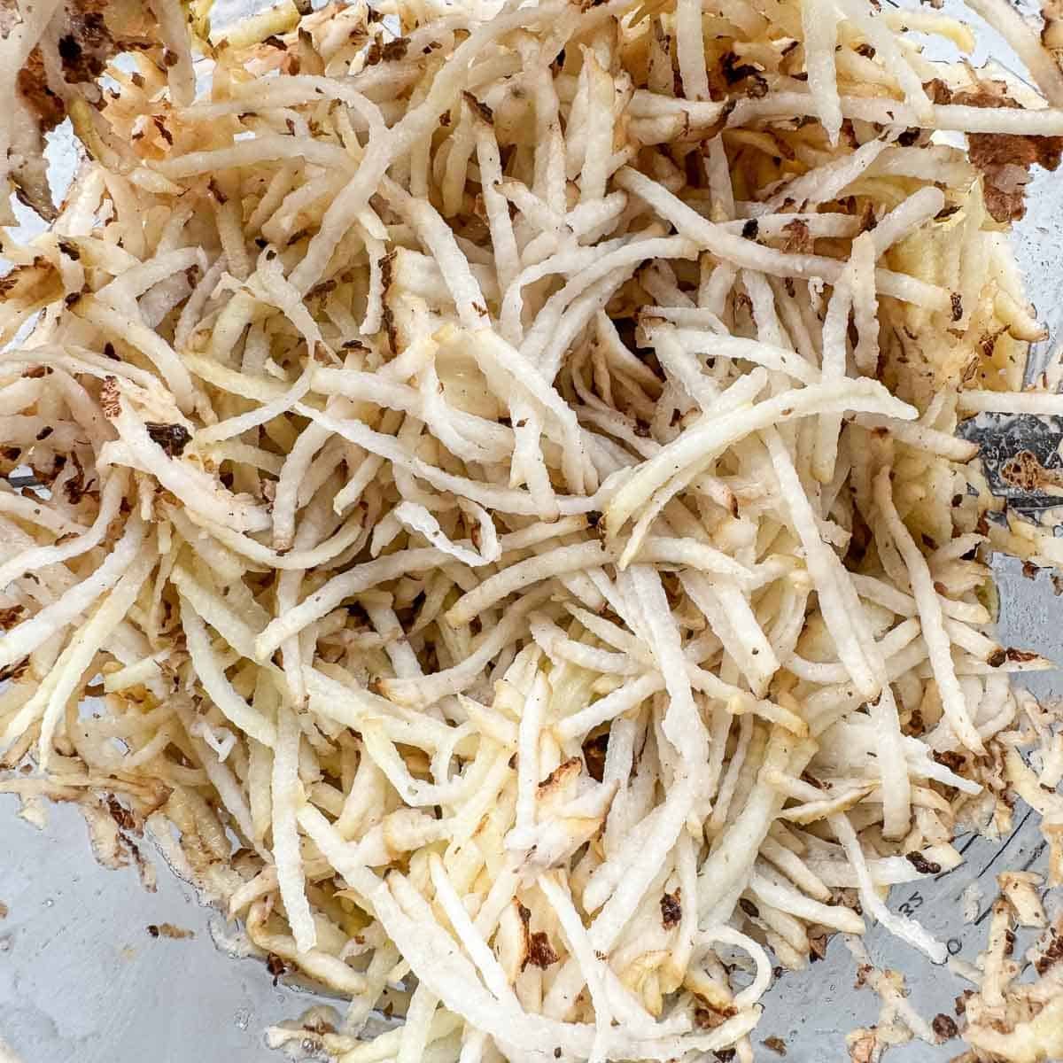 shredded potatoes.