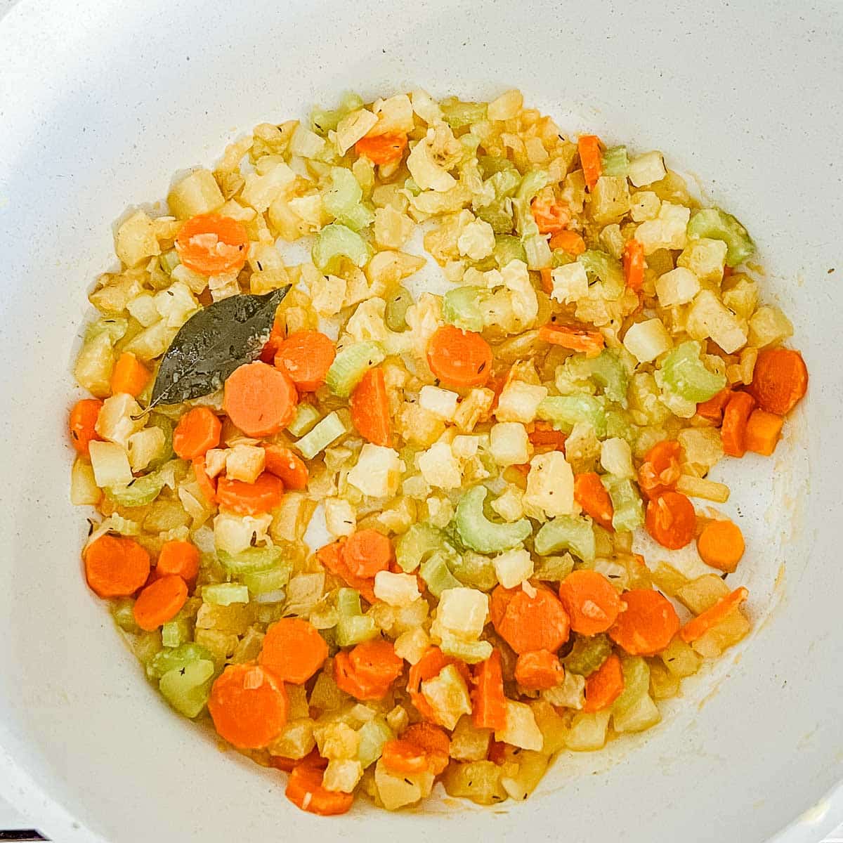 veggies coated in roux