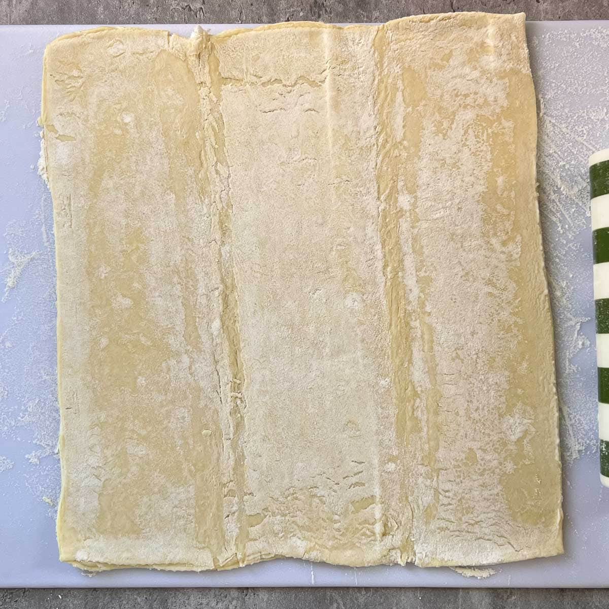 flattened puff pastry dough